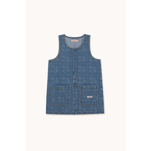 Tinycottons Denim jurk met bloemenprint