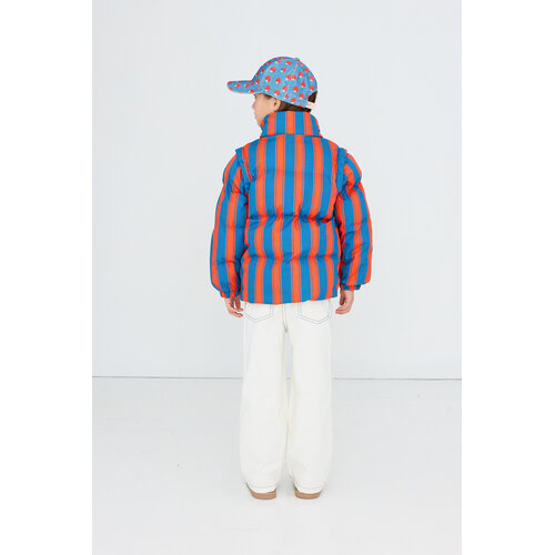 Tinycottons Korte winterjas met retro strepen