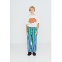 Retro Stripes Straight Denim Pant