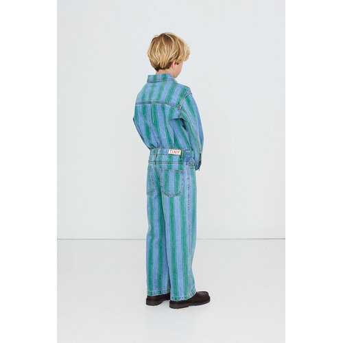 Tinycottons Blauwe jeans met groene streep