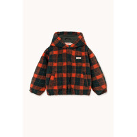 Red Check Sherpa Hoodie