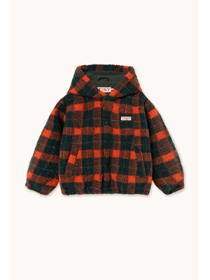 Tinycottons Red Check Sherpa Hoodie Tinycottons Red Check Sherpa Hoodie