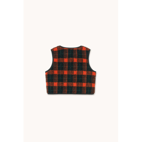 Tinycottons Mouwles vest in rode ruit