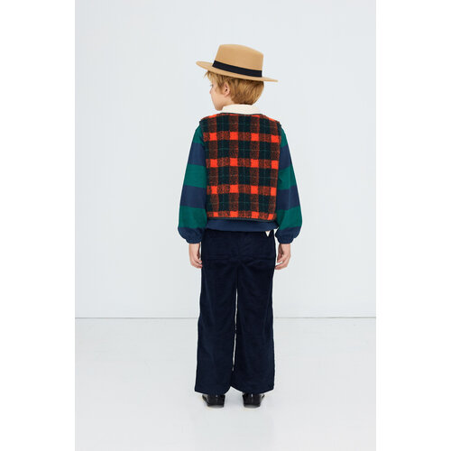 Tinycottons Mouwles vest in rode ruit