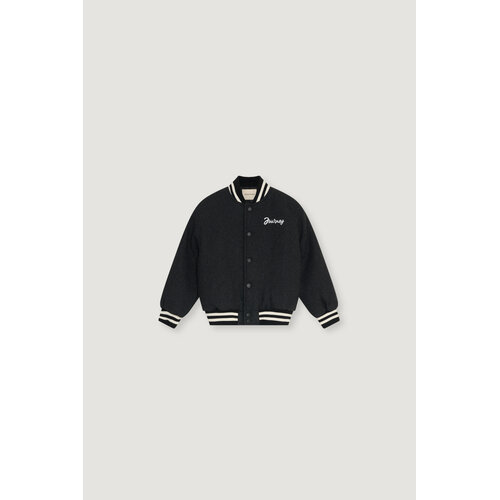 the new society Wollen bomber jack in donker grijs the new society Wollen bomber jack in donker grijs