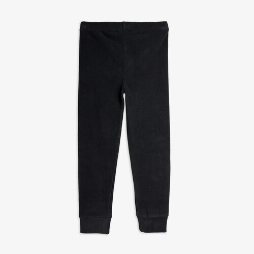 Mini Rodini Zwarte fleece broek met pinguïn Mini Rodini Zwarte fleece broek met pinguïn