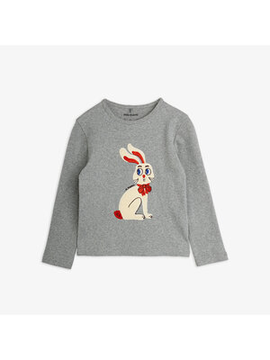 Mini Rodini Rabbit application ls top | Grey Melange Mini Rodini Rabbit application ls top | Grey Melange