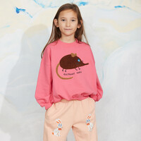 Elephant shrew chenille sweatshirt | Pink