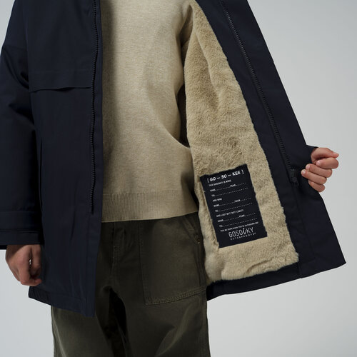 GOSOAKY Waterdichte lange winterjas in blauw