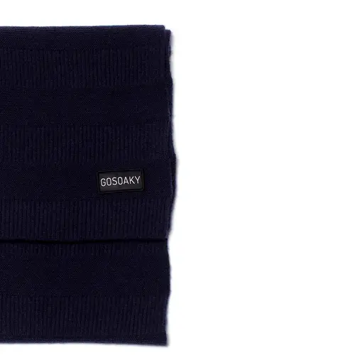 GOSOAKY Gebreide donker blauwe sjaal
