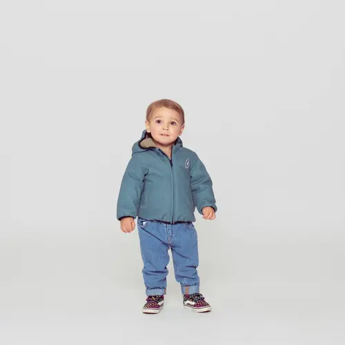 GOSOAKY Gevoerd baby winter jasje in denim blue