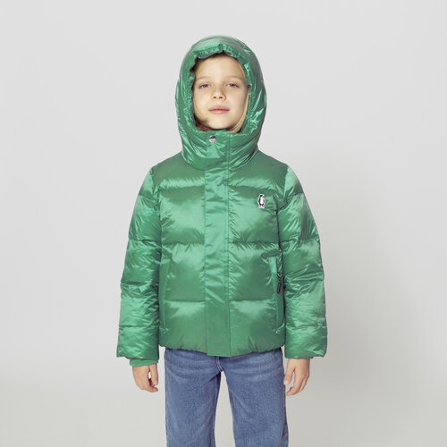 GOSOAKY Waterdichte korte winterjas in groen metallic GOSOAKY Waterdichte korte winterjas in groen metallic