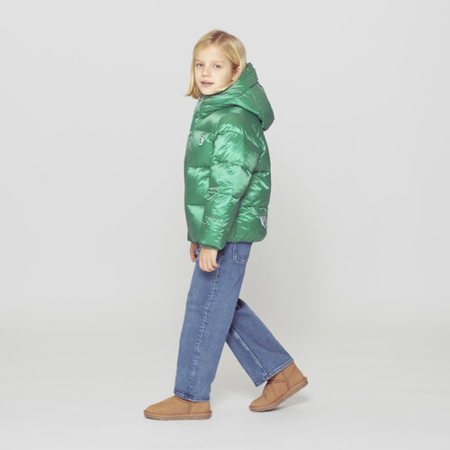 GOSOAKY Waterdichte korte winterjas in groen metallic GOSOAKY Waterdichte korte winterjas in groen metallic