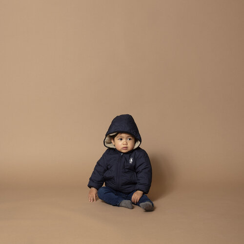 GOSOAKY Gevoerd baby winter jasje donkerblauw GOSOAKY Gevoerd baby winter jasje donkerblauw