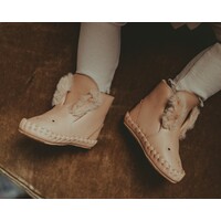Kapi Exclusive Booties | Fluffy Bunny | Light Rust Leather