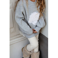 Denn Merino Wool Sweater | Lammy | Soft Grey Melange