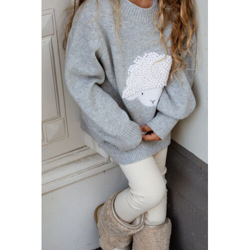 Donsje Denn Merino Wool Sweater | Lammy | Soft Grey Melange