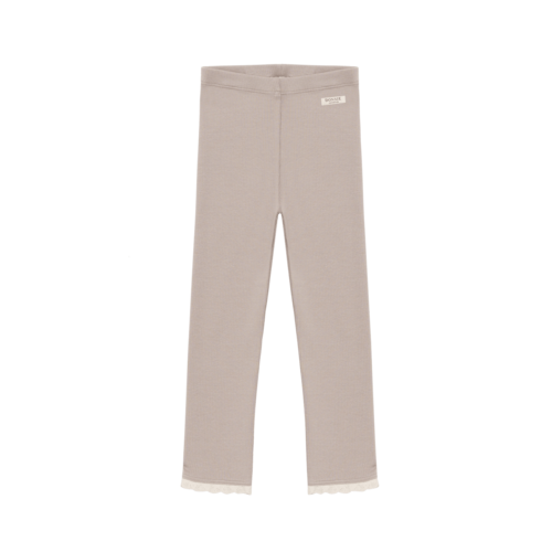 Donsje Legging met kanten randje in grijze kleur Donsje Legging met kanten randje in grijze kleur