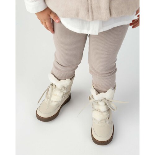 Donsje Legging met kanten randje in grijze kleur Donsje Legging met kanten randje in grijze kleur