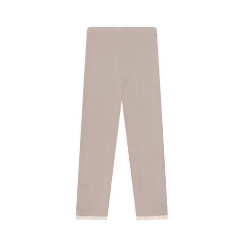 Donsje Legging met kanten randje in grijze kleur Donsje Legging met kanten randje in grijze kleur
