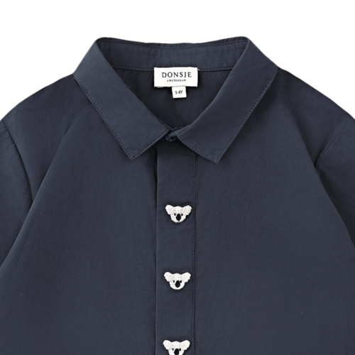 Donsje Katoenen shirt met koala's in donker blauw