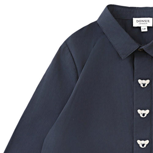 Donsje Katoenen shirt met koala's in donker blauw