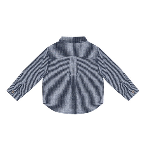 Donsje Krijtstreep shirt in donkerblauw Donsje Krijtstreep shirt in donkerblauw