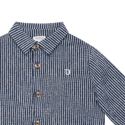 Donsje Krijtstreep shirt in donkerblauw Donsje Krijtstreep shirt in donkerblauw