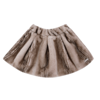 Isabelle Skirt | Soft Taupe Striped Teddy