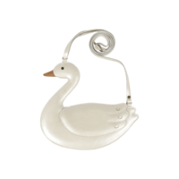 Chiem Purse | Swan | Off White Metallic Leather