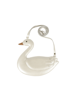 Donsje Chiem Purse | Swan | Off White Metallic Leather
