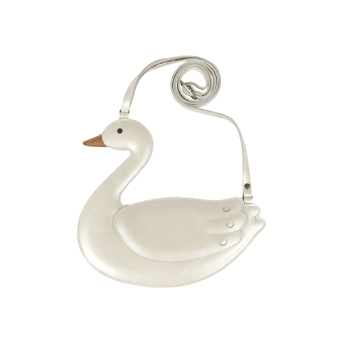 Donsje Chiem Purse | Swan | Off White Metallic Leather