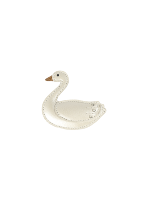 Donsje Chiem Clip | Swan | Off White Metallic Leather Donsje Chiem Clip | Swan | Off White Metallic Leather