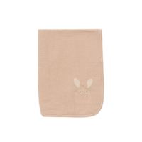 Ploekie Muslin Blanket S | Fluffy Bunny | Rose Mocha