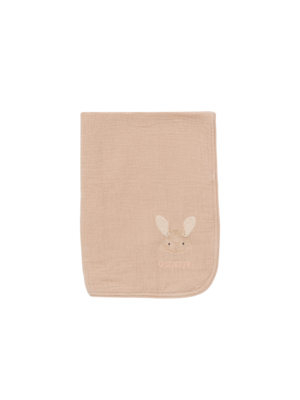 Donsje Ploekie Muslin Blanket S | Fluffy Bunny | Rose Mocha
