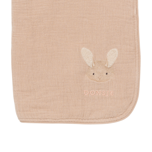 Donsje Licht roze hydrofielen deken met fluffy bunny Donsje Licht roze hydrofielen deken met fluffy bunny