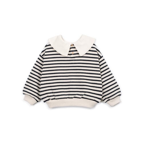 Play up Zacht gestreepte sweater met kraagje Play up Zacht gestreepte sweater met kraagje