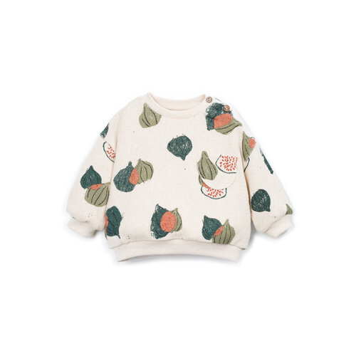 Play up Beige baby trui met vijgen print Play up Beige baby trui met vijgen print