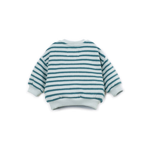 Play up Zachte blauw gestreepte baby trui