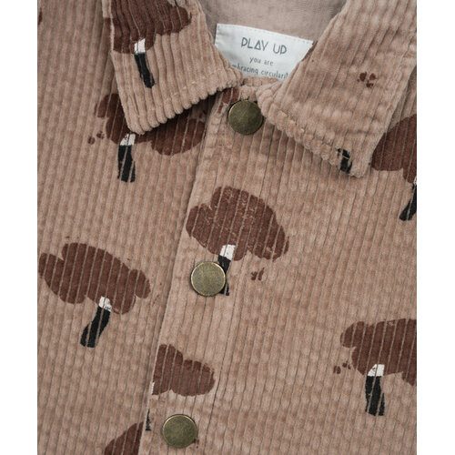 Play up Bruin corduroy shirt met boompjes