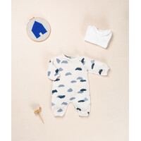Printed Jersey Jumpsuit | Clouds Detail