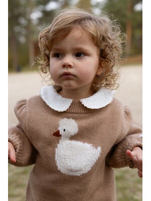 Donsje Denna Merino Wool Sweater | Duck | Hazelnut