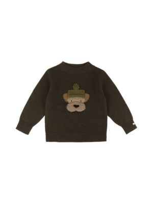 Donsje Denn Merino Wool Sweater | Terrier | Dark Olive Donsje Denn Merino Wool Sweater | Terrier | Dark Olive