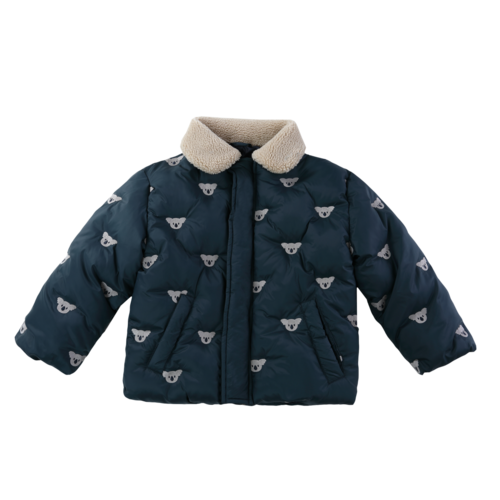 Donsje Bomber jasje met koala's & kraagje Donsje Bomber jasje met koala's & kraagje