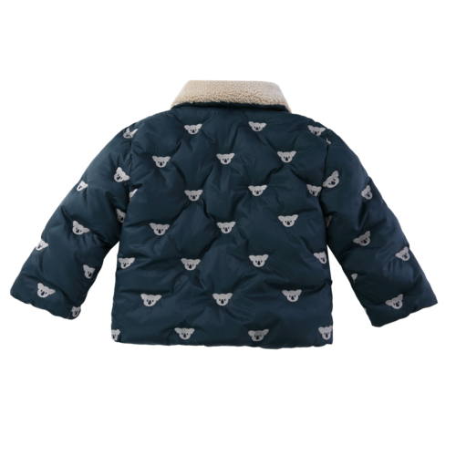 Donsje Bomber jasje met koala's & kraagje Donsje Bomber jasje met koala's & kraagje