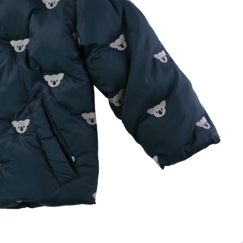 Donsje Bomber jasje met koala's & kraagje Donsje Bomber jasje met koala's & kraagje