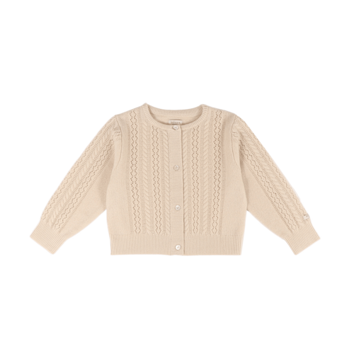 Donsje Merino wollen vestje in zandkleur