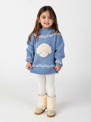 Donsje Selwyn Merino Wool Sweater | Lammy | Vintage Blue Melange