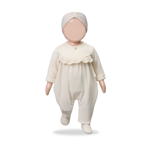 1 + in the family Ecru newborn pakje met ruffle