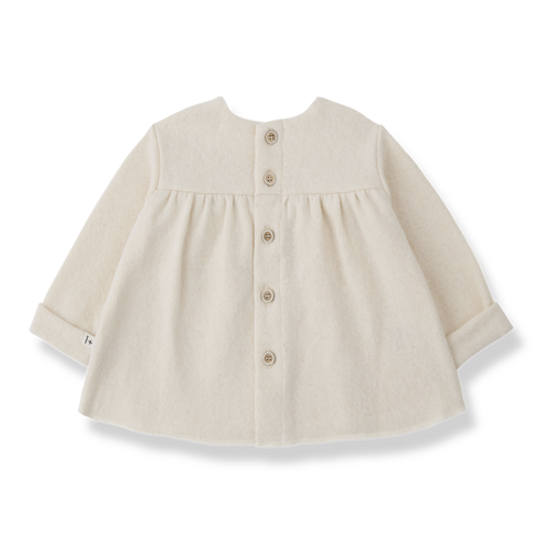 1 + in the family Ecru baby top met ruches